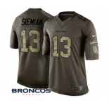 Men's Nike Denver Broncos #13 Trevor Siemian Limited Green Salute to Service NFL Jersey