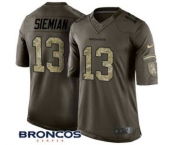 Men's Nike Denver Broncos #13 Trevor Siemian Limited Green Salute to Service NFL Jersey