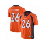 Men's Nike Denver Broncos #26 Darian Stewart Vapor Untouchable Limited Orange Team Color NFL Jersey