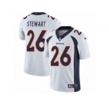 Men's Nike Denver Broncos #26 Darian Stewart Vapor Untouchable Limited White NFL Jersey