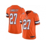 Men's Nike Denver Broncos #27 Brendan Langley Limited Orange Rush NFL Jersey