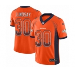 Men's Nike Denver Broncos #30 Phillip Lindsay Limited Orange Rush Drift Fashion NFL Jersey