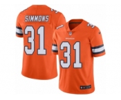 Men's Nike Denver Broncos #31 Justin Simmons Limited Orange Rush NFL Jersey
