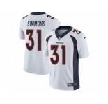 Men's Nike Denver Broncos #31 Justin Simmons Vapor Untouchable Limited White NFL Jersey