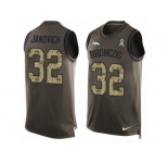 Men's Nike Denver Broncos #32 Andy Janovich Limited Green Salute to Service Tank Top NFL Jersey