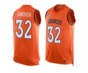 Men's Nike Denver Broncos #32 Andy Janovich Limited Orange Player Name & Number Tank Top NFL Jersey