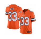Men's Nike Denver Broncos #33 Shiloh Keo Limited Orange Rush NFL Jersey