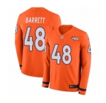 Men's Nike Denver Broncos #48 Shaquil Barrett Limited Orange Therma Long Sleeve NFL Jersey