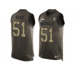 Men's Nike Denver Broncos #51 Todd Davis Limited Green Salute to Service Tank Top NFL Jersey