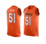 Men's Nike Denver Broncos #51 Todd Davis Limited Orange Player Name & Number Tank Top NFL Jersey