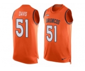 Men's Nike Denver Broncos #51 Todd Davis Limited Orange Player Name & Number Tank Top NFL Jersey