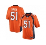 Men's Nike Denver Broncos #51 Todd Davis Limited Orange Team Color NFL Jersey