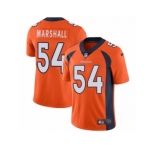Men's Nike Denver Broncos #54 Brandon Marshall Vapor Untouchable Limited Orange Team Color NFL Jersey
