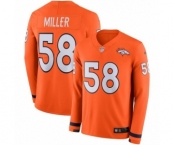 Men's Nike Denver Broncos #58 Von Miller Limited Orange Therma Long Sleeve NFL Jersey