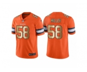 Men's Nike Denver Broncos #58 Von Miller Orange Gold Limited Special Color Rush Jersey