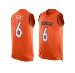 Men's Nike Denver Broncos #6 Chad Kelly Limited Orange Player Name & Number Tank Top NFL Jersey