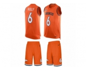 Men's Nike Denver Broncos #6 Chad Kelly Limited Orange Tank Top Suit NFL Jersey