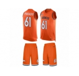 Men's Nike Denver Broncos #61 Matt Paradis Limited Orange Tank Top Suit NFL Jersey