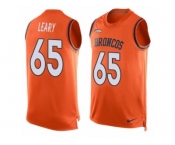 Men's Nike Denver Broncos #65 Ronald Leary Limited Orange Player Name & Number Tank Top NFL Jersey