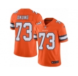 Men's Nike Denver Broncos #73 Russell Okung Limited Orange Rush NFL Jersey