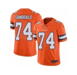 Men's Nike Denver Broncos #74 Ty Sambrailo Limited Orange Rush NFL Jersey