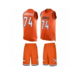 Men's Nike Denver Broncos #74 Ty Sambrailo Limited Orange Tank Top Suit NFL Jersey