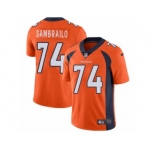 Men's Nike Denver Broncos #74 Ty Sambrailo Vapor Untouchable Limited Orange Team Color NFL Jersey