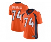 Men's Nike Denver Broncos #74 Ty Sambrailo Vapor Untouchable Limited Orange Team Color NFL Jersey