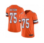 Men's Nike Denver Broncos #75 Menelik Watson Limited Orange Rush NFL Jersey