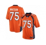Men's Nike Denver Broncos #75 Menelik Watson Limited Orange Team Color NFL Jersey