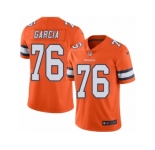 Men's Nike Denver Broncos #76 Max Garcia Limited Orange Rush NFL Jersey
