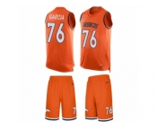 Men's Nike Denver Broncos #76 Max Garcia Limited Orange Tank Top Suit NFL Jersey