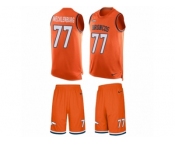 Men's Nike Denver Broncos #77 Karl Mecklenburg Limited Orange Tank Top Suit NFL Jersey