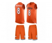 Men's Nike Denver Broncos #8 Brandon McManus Limited Orange Tank Top Suit NFL Jerse