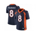 Men's Nike Denver Broncos #8 Brandon McManus Vapor Untouchable Limited Navy Blue Alternate NFL Jersey