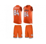 Men's Nike Denver Broncos #84 Shannon Sharpe Limited Orange Tank Top Suit NFL Jersey