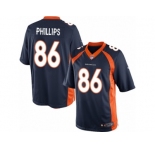 Men's Nike Denver Broncos #86 John Phillips Limited Navy Blue Alternate NFL Jersey
