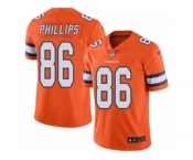Men's Nike Denver Broncos #86 John Phillips Limited Orange Rush NFL Jersey