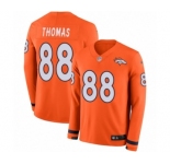Men's Nike Denver Broncos #88 Demaryius Thomas Limited Orange Therma Long Sleeve NFL Jersey