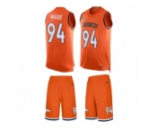 Men's Nike Denver Broncos #94 DeMarcus Ware Limited Orange Tank Top Suit NFL Jersey