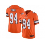 Men's Nike Denver Broncos #94 Domata Peko Limited Orange Rush NFL Jersey