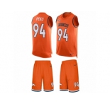 Men's Nike Denver Broncos #94 Domata Peko Limited Orange Tank Top Suit NFL Jersey