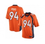Men's Nike Denver Broncos #94 Domata Peko Limited Orange Team Color NFL Jersey