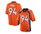 Men's Nike Denver Broncos #94 Domata Peko Limited Orange Team Color NFL Jersey