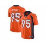 Men's Nike Denver Broncos #95 Derek Wolfe Vapor Untouchable Limited Orange Team Color NFL Jersey