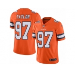 Men's Nike Denver Broncos #97 Phil Taylor Limited Orange Rush NFL Jersey