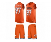 Men's Nike Denver Broncos #97 Phil Taylor Limited Orange Tank Top Suit NFL Jersey