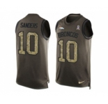 Nike Denver Broncos #10 Emmanuel Sanders Green Men's Stitched NFL Limited Salute To Service Tank Top Jersey