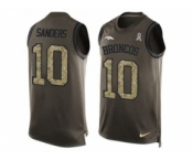 Nike Denver Broncos #10 Emmanuel Sanders Green Men's Stitched NFL Limited Salute To Service Tank Top Jersey