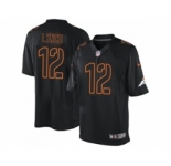 Nike Denver Broncos #12 Paxton Lynch Black Men's Stitched NFL Impact Limited Jersey